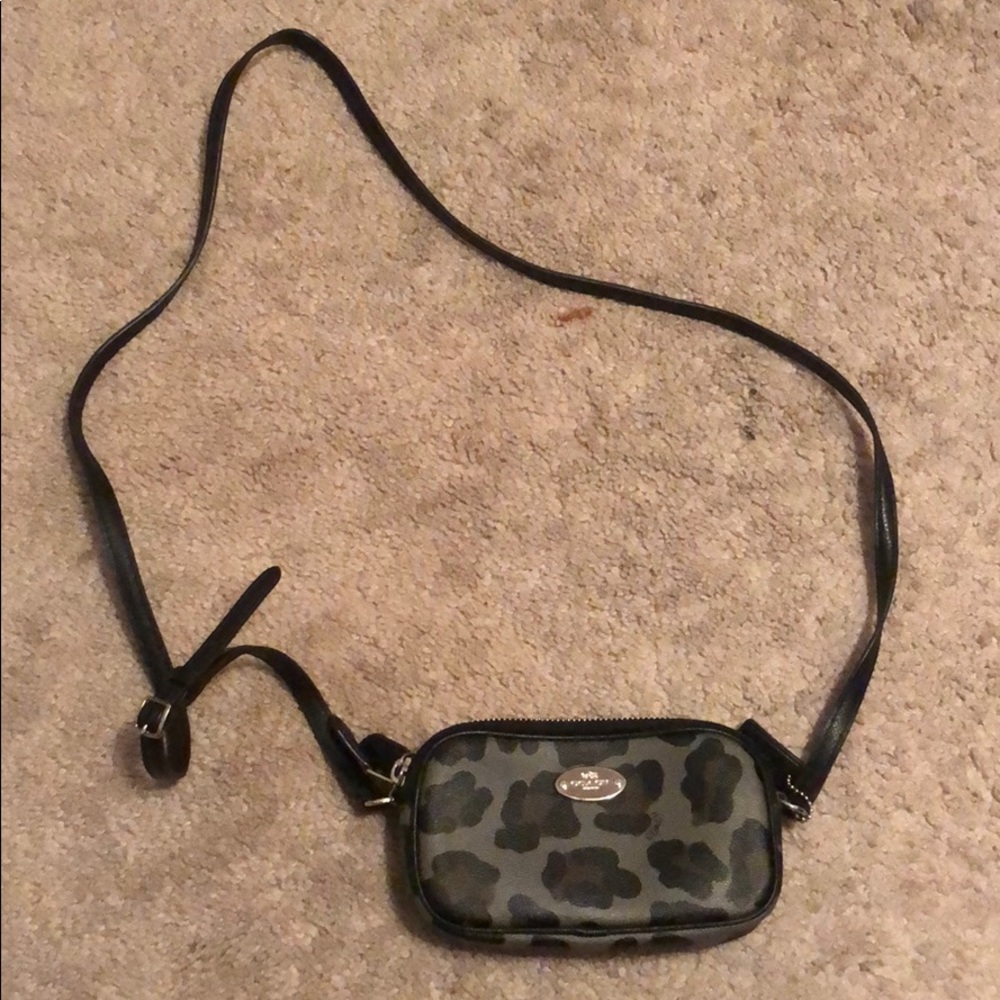 Coach Grey Cheetah Crossbody